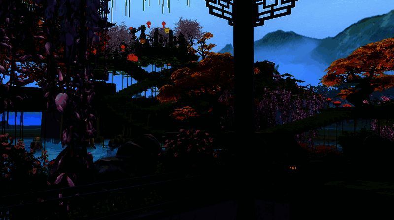 丷鸾语丶少侠家园整体景观，浮岛与湖泊相映成趣