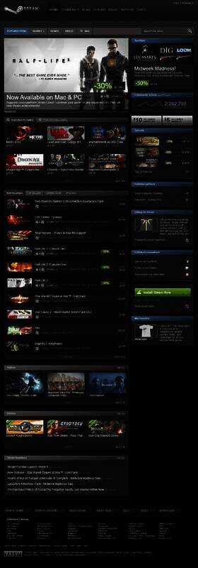 Steam 2010年商店页面