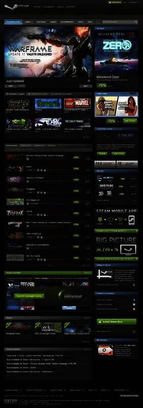 Steam 2013年商店页面