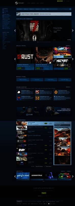 Steam 2016年商店页面