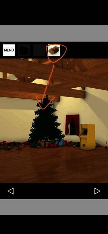 将球挂在圣诞树上的场景图