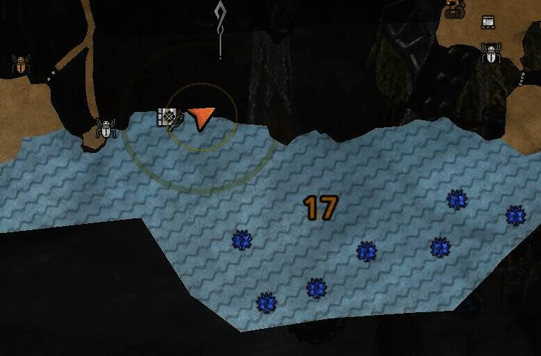 《怪物猎人：荒野》中17区瀑布顶上的画面