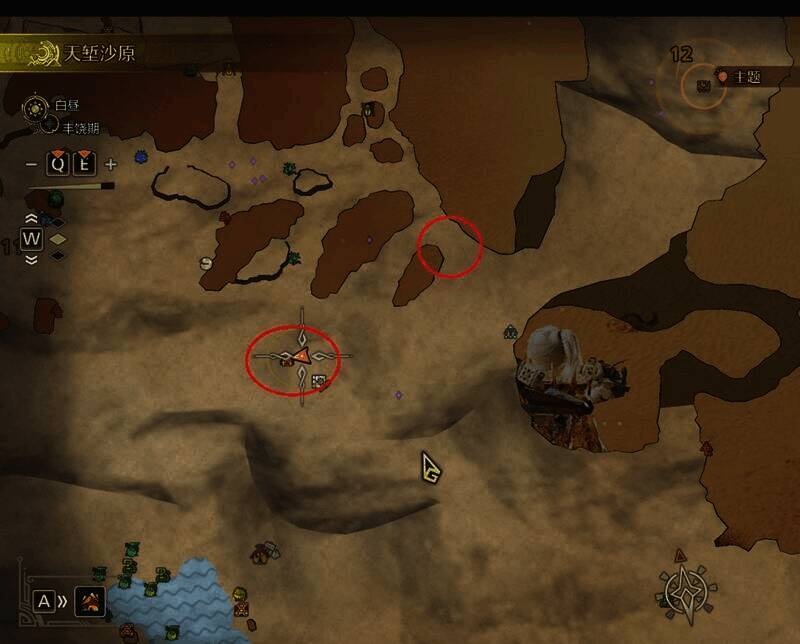 足迹蜥蜴可能出现的两个位置示意