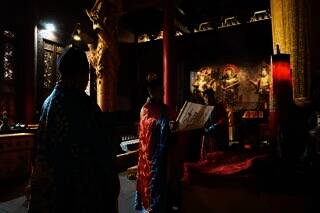 道长进行点睛启灵之礼