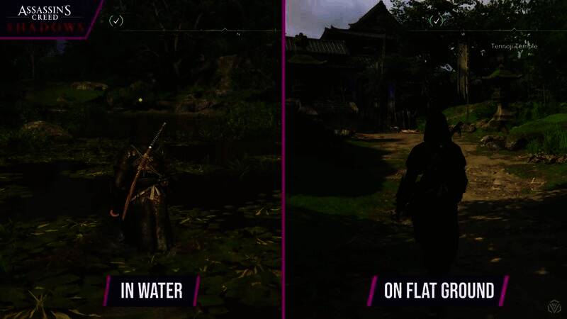 《刺客信条:影》女主穿过水流画面