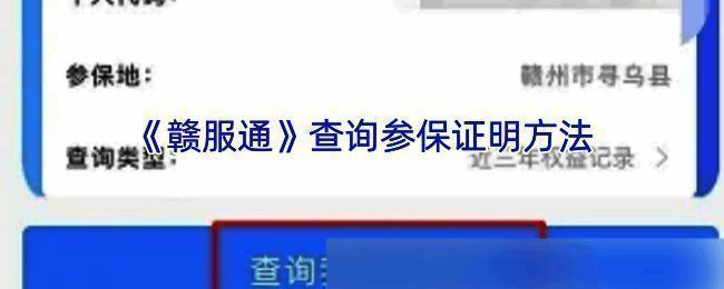 赣服通查询参保证明相关页面