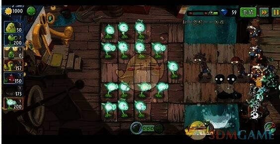 植物大战僵尸2电能豌豆普攻画面