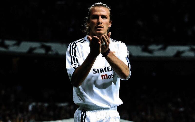 贝克汉姆在皇马比赛中的精彩表现图片