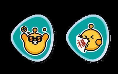 蛋仔与小福袋添运互动画面