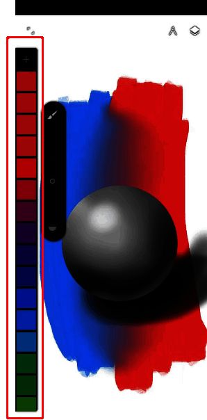 painter调色盘停靠在左侧面板的界面