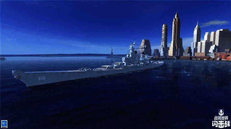 《战舰世界闪击战》伊利诺伊号战列舰开火瞬间