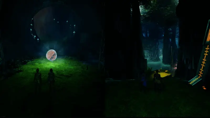 双影奇境列车劫案支线入口及石壁场景图