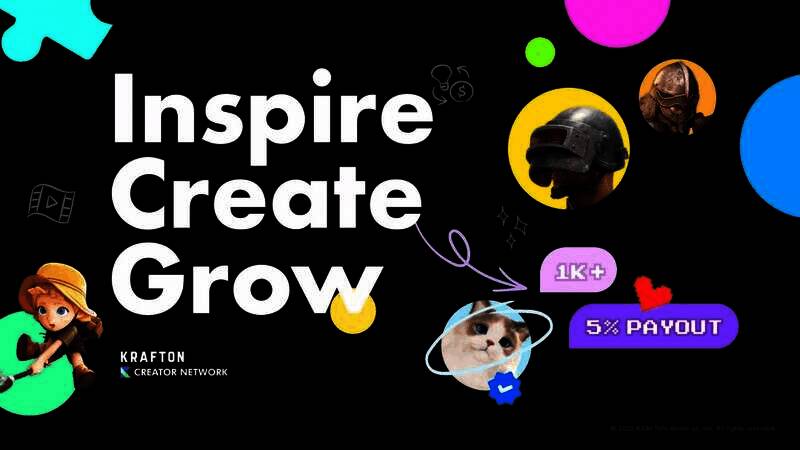 KRAFTON创作者网络相关宣传图片