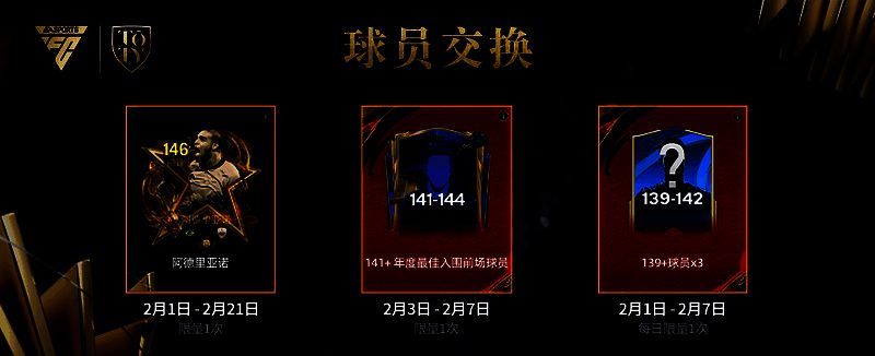 本周重点球员交换展示图