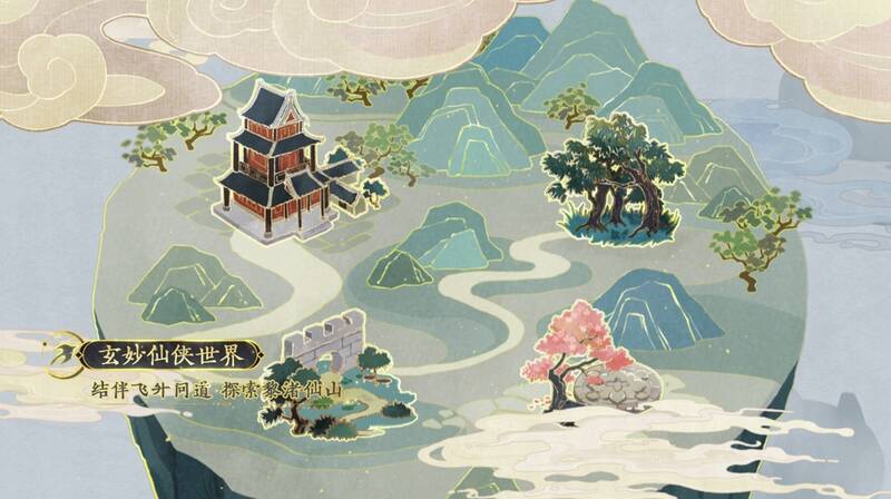 活动剧情中NXX调查组成员探索仙侠世界画面