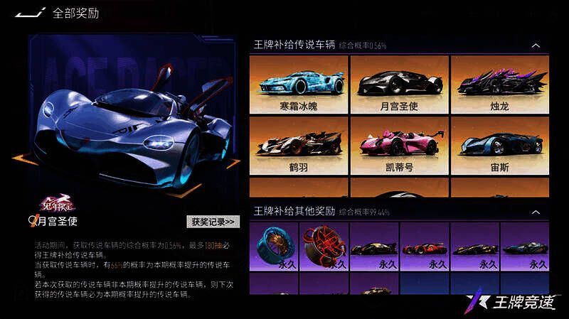 《王牌竞速》王牌补给福利说明图