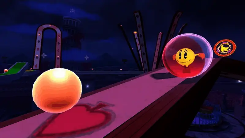 吃豆人在游戏关卡中的画面