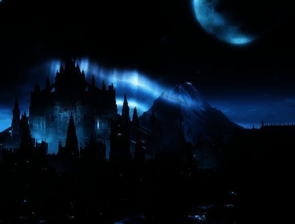 《双影奇境》中月亮市集关卡的城堡特写