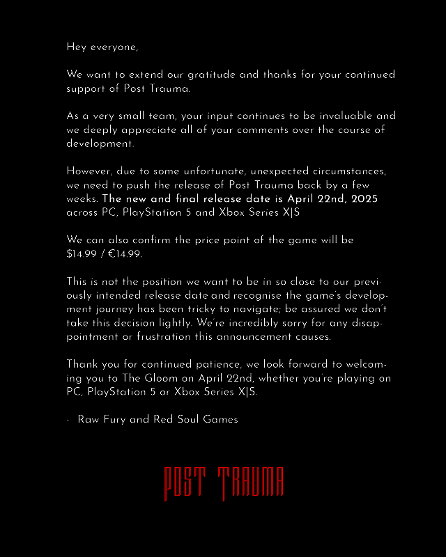 《Post Trauma》相关宣传图1