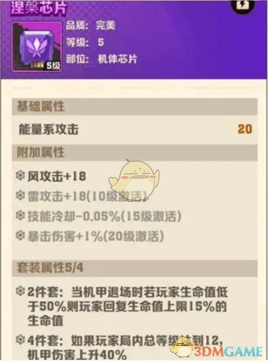 向僵尸开炮涅槃芯片套装属性展示