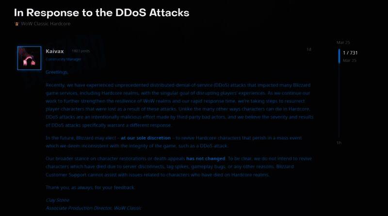 暴雪副制作总监Clay Stone发布公告相关画面图片