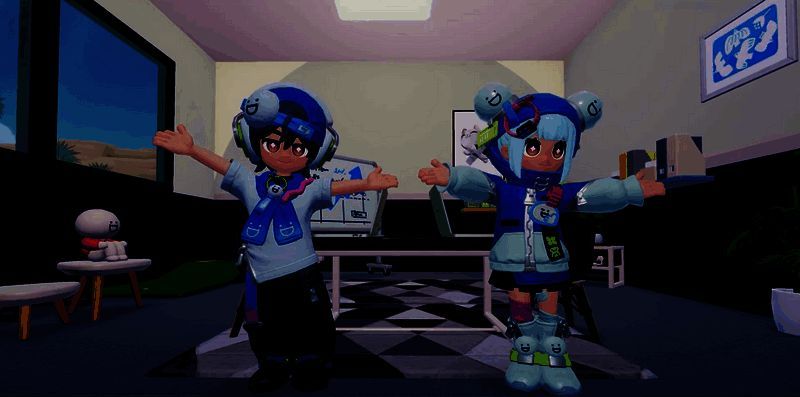 《心动小镇》与《小蓝和他的朋友们》联动相关画面