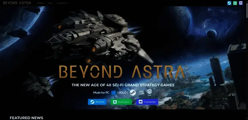 《Beyond Astra》官网地址展示图片
