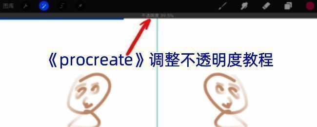 Procreate图层调整界面示例图
