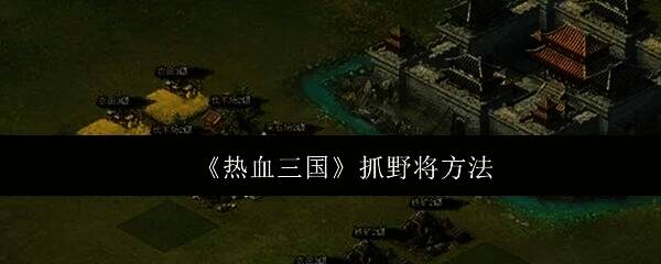 热血三国抓野将相关配图1