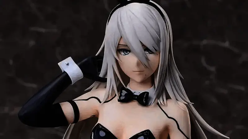 《尼尔:机械纪元》A2兔女郎手办侧面图