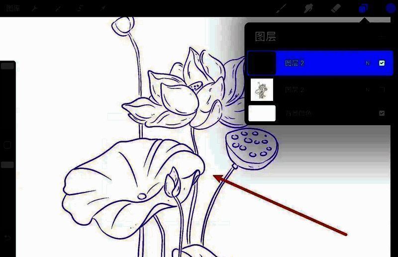 线稿提取成功的画面