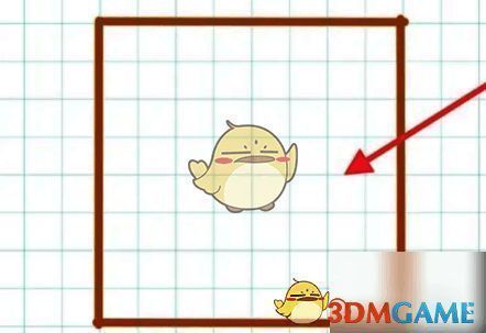 沿着辅助线画正方形界面