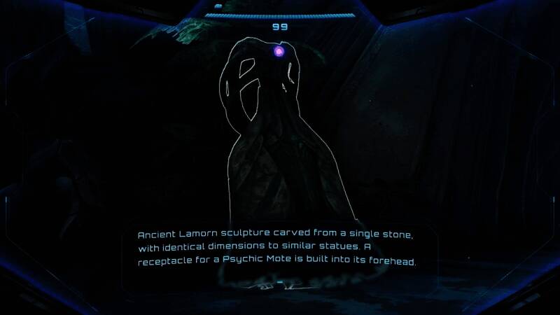 《银河战士Prime 4:Beyond》主角与机械装置互动画面