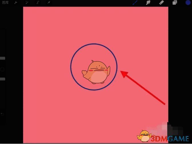 新建图层画圆形界面图