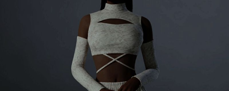 inZOI镂空吊带衫短裙套装展示图