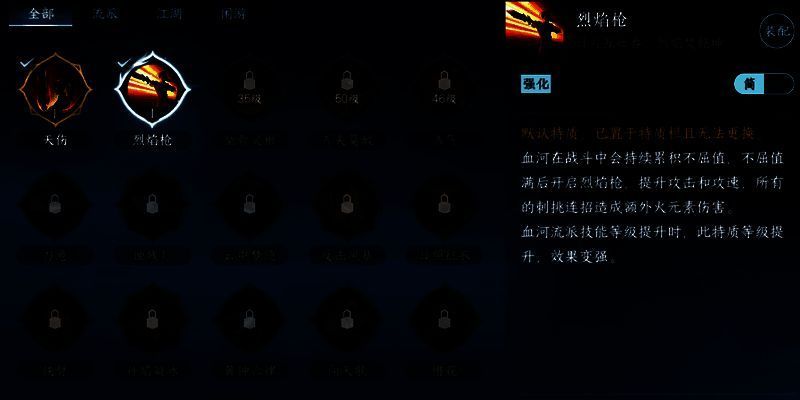 烈焰枪特质展示图