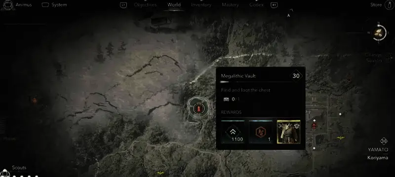 《刺客信条：影》巨石拱顶古坟位置图片