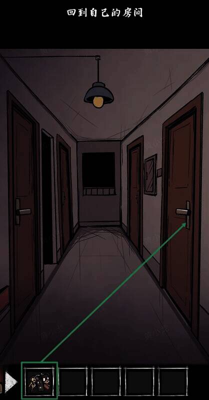 用钥匙串开房间门画面