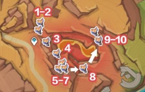 沃陆之邦以东云岩裂叶收集位置图