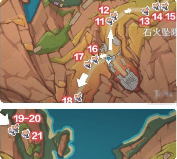 沃陆之邦西北云岩裂叶收集位置图