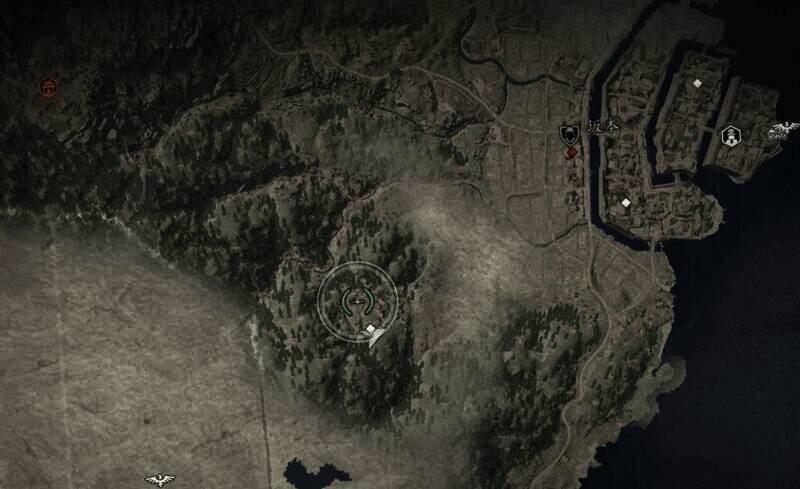 《刺客信条:影》毒柱具体位置标注图