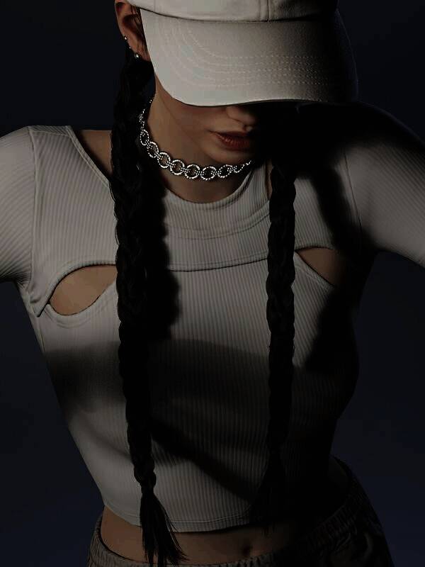 《inZOI》双马尾辫美女捏脸侧面图2