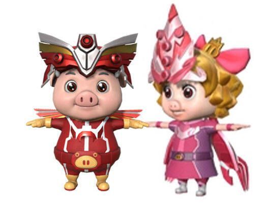 猪猪侠与菲菲公主联动宠物展示图