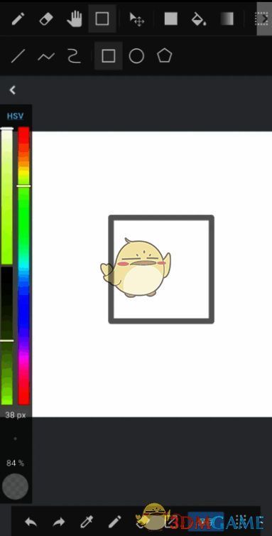 medibang paint画布中绘制的正方形