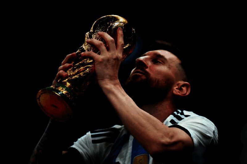 梅西捧起大力神杯的激动时刻