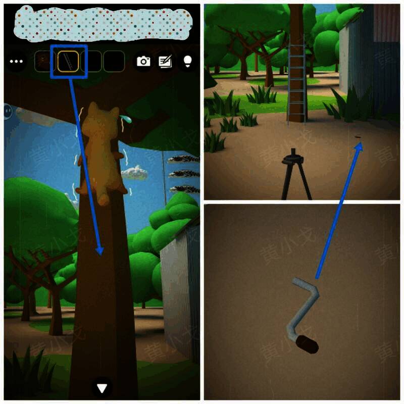 用梯子解救树上猫咪获得把手图片