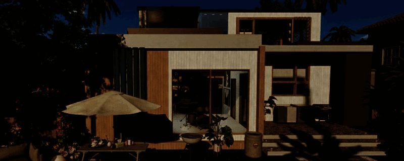 《inZOI》现代一人居地产外观图