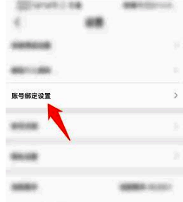 点击账号绑定设置界面图