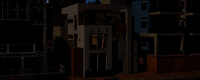 《inZOI》现代海滨别墅外观图