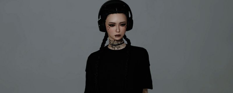 inZOI滑板哥特风格少女示例图